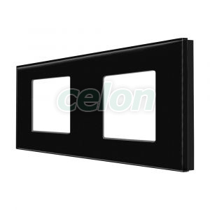 Luxion Rama Dubla Din Sticla Negru, Prize - Intrerupatoare, Luxion, Luxion