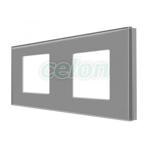 Luxion Rama Dubla Din Sticla Gri, Prize - Intrerupatoare, Luxion, Luxion