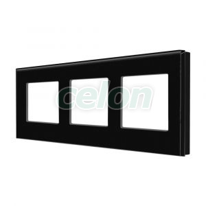 Luxion Rama Tripla Din Sticla Negru, Prize - Intrerupatoare, Luxion, Luxion