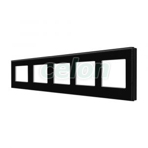 Luxion Rama Cvintupla Din Sticla Negru, Prize - Intrerupatoare, Luxion, Luxion