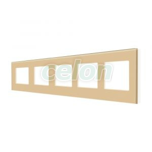 Luxion Rama Cvintupla Din Sticla Auriu, Prize - Intrerupatoare, Luxion, Luxion