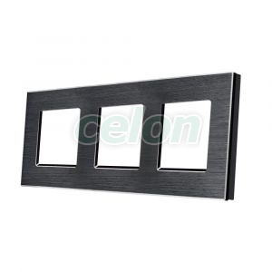 Rama Tripla din Aluminiu LUXION, Prize - Intrerupatoare, Luxion, Luxion