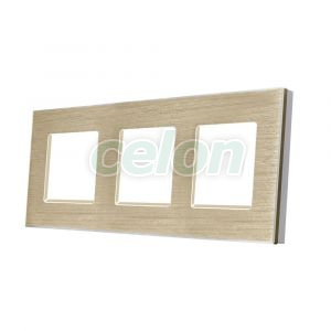 Rama Tripla din Aluminiu LUXION, Prize - Intrerupatoare, Luxion, Luxion