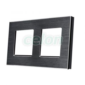 Rama Dubla din Aluminiu LUXION, Prize - Intrerupatoare, Luxion, Luxion