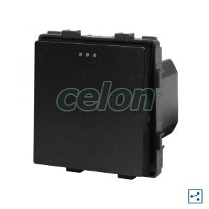 Luxion Intrerupator Simplu Cap Cruce Mecanic Negru, Prize - Intrerupatoare, Luxion, Luxion