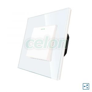 Intrerupator Simplu Cap Cruce Mecanic LUXION cu Rama din Sticla, Prize - Intrerupatoare, Luxion, Luxion