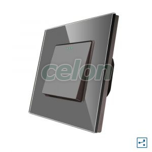 Intrerupator Simplu Cap Cruce Mecanic LUXION cu Rama din Sticla, Prize - Intrerupatoare, Luxion, Luxion