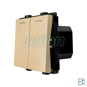 Luxion Intrerupator Dublu Cap Scara Mecanic Auriu, Prize - Intrerupatoare, Luxion, Luxion