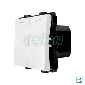 Luxion Intrerupator Dublu Cap Scara Mecanic Alb, Prize - Intrerupatoare, Luxion, Luxion