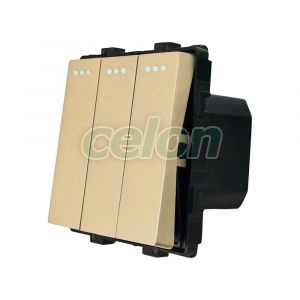 Luxion Intrerupator Triplu Mecanic Auriu, Prize - Intrerupatoare, Luxion, Luxion