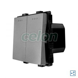 Luxion Intrerupator Dublu Cap Scara Mecanic Gri, Prize - Intrerupatoare, Luxion, Luxion
