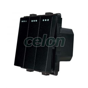 Luxion Intrerupator Triplu Mecanic Negru, Prize - Intrerupatoare, Luxion, Luxion