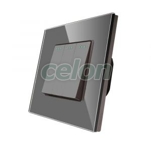 Intrerupator Triplu Mecanic LUXION cu Rama din Sticla, Prize - Intrerupatoare, Luxion, Luxion