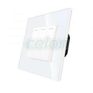 Intrerupator Triplu Mecanic LUXION cu Rama din Sticla, Prize - Intrerupatoare, Luxion, Luxion