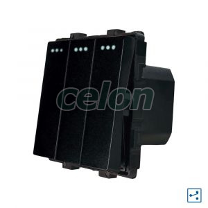 Luxion Intrerupator Triplu Cap Scara Mecanic Negru, Prize - Intrerupatoare, Luxion, Luxion