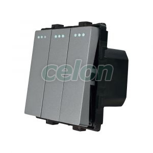 Luxion Intrerupator Triplu Mecanic Gri, Prize - Intrerupatoare, Luxion, Luxion