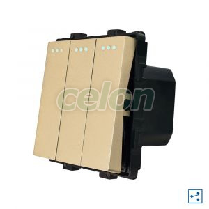 Luxion Intrerupator Triplu Cap Scara Mecanic Auriu, Prize - Intrerupatoare, Luxion, Luxion