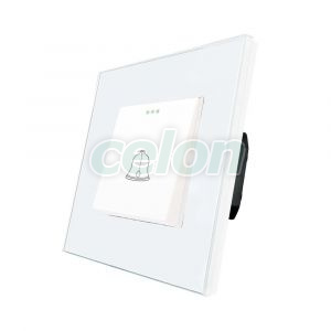 Buton de Sonerie Mecanic LUXION cu Rama din Sticla, Prize - Intrerupatoare, Luxion, Luxion