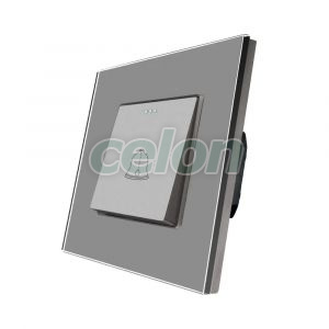 Buton de Sonerie Mecanic LUXION cu Rama din Sticla, Prize - Intrerupatoare, Luxion, Luxion