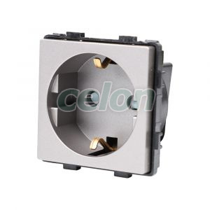 Luxion Priza Simpla Fara Rama Din Sticla Gri, Prize - Intrerupatoare, Luxion, Luxion