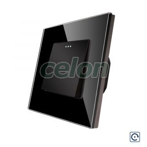 Intrerupator Simplu Mecanic cu Reset / Revenire LUXION cu Rama din Sticla, Prize - Intrerupatoare, Luxion, Luxion