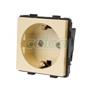 Luxion Priza Simpla Fara Rama Din Sticla Auriu, Prize - Intrerupatoare, Luxion, Luxion