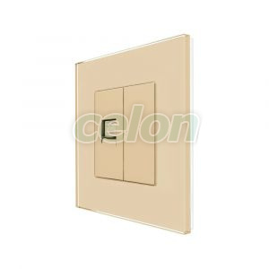 Priza Telefon + Blank cu Rama din Sticla LUXION, Prize - Intrerupatoare, Luxion, Luxion