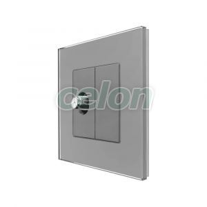 Priza TV Satelit cu Rama din Sticla LUXION, Prize - Intrerupatoare, Luxion, Luxion