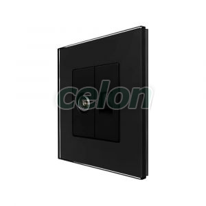 Priza TV + Internet cu Rama din Sticla LUXION, Prize - Intrerupatoare, Luxion, Luxion