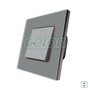 Intrerupator Jaluzele Mecanic LUXION cu Rama din Sticla, Prize - Intrerupatoare, Luxion, Luxion