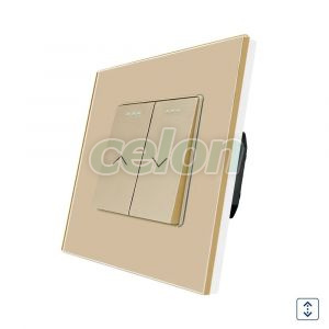 Intrerupator Jaluzele Mecanic LUXION cu Rama din Sticla, Prize - Intrerupatoare, Luxion, Luxion