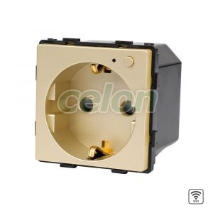 Luxion Priza inteligenta pentru perete WIFI cu monitorizare -16A WIFI Auriu, Prize - Intrerupatoare, Luxion, Luxion