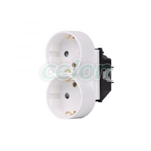 Luxion Priza Dubla Fara Rama Din Sticla pentru o singura doza Alb, Prize - Intrerupatoare, Luxion, Luxion