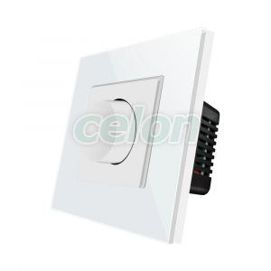 Luxion Intrerupator cu Variator Mecanic cu Rama din Sticla (alb), Prize - Intrerupatoare, Luxion, Luxion