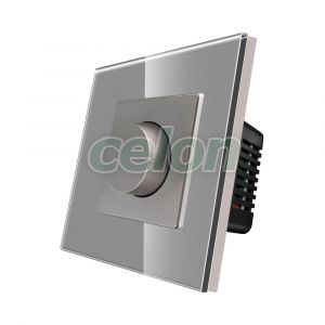 Luxion Intrerupator cu Variator Mecanic cu Rama din Sticla (gri), Prize - Intrerupatoare, Luxion, Luxion