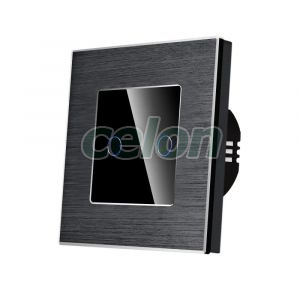 Intrerupator Dublu cu Touch din Sticla si Rama de Aluminiu LUXION, Prize - Intrerupatoare, Luxion, Luxion