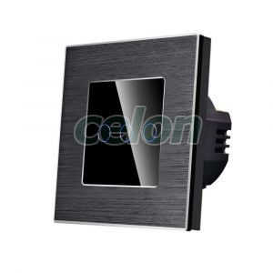 Intrerupator Triplu cu Touch din Sticla si Rama de Aluminiu LUXION, Prize - Intrerupatoare, Luxion, Luxion