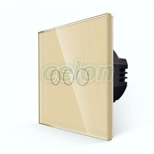 Intrerupator Triplu cu Touch din Sticla LUXION, Prize - Intrerupatoare, Luxion, Luxion