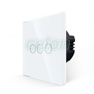 Intrerupator Triplu cu Touch din Sticla LUXION, Prize - Intrerupatoare, Luxion, Luxion