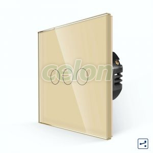 Intrerupator Triplu Cap Scara cu Touch din Sticla LUXION, Serie A, Prize - Intrerupatoare, Luxion, Luxion