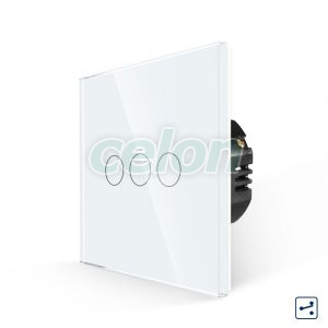 Intrerupator Triplu Cap Scara cu Touch din Sticla LUXION, Serie A, Prize - Intrerupatoare, Luxion, Luxion