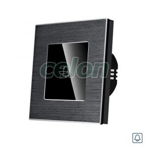 Buton Sonerie cu Touch, cu Revenire, din Sticla si Rama de Aluminiu LUXION, Prize - Intrerupatoare, Luxion, Luxion