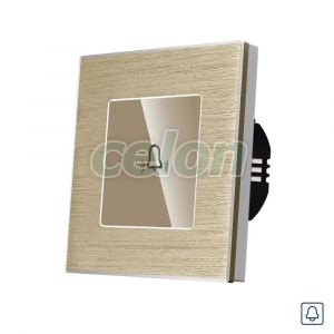 Buton Sonerie cu Touch, cu Revenire, din Sticla si Rama de Aluminiu LUXION, Prize - Intrerupatoare, Luxion, Luxion