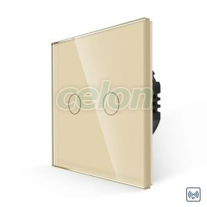 Intrerupator Dublu RF433 cu Touch din Sticla LUXION, Prize - Intrerupatoare, Luxion, Luxion