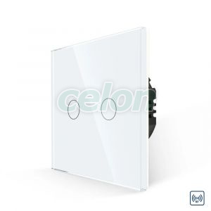 Intrerupator Dublu RF433 cu Touch din Sticla LUXION, Prize - Intrerupatoare, Luxion, Luxion