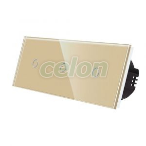 Intrerupator Simplu + Simplu + Simplu cu Touch din Sticla LUXION, Prize - Intrerupatoare, Luxion, Luxion