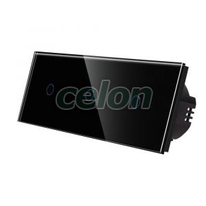 Intrerupator Simplu + Simplu + Simplu cu Touch din Sticla LUXION, Prize - Intrerupatoare, Luxion, Luxion