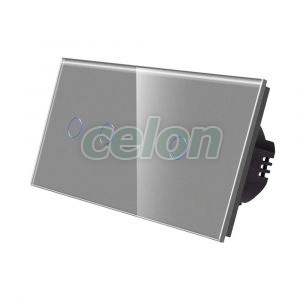 Intrerupator Dublu + Simplu cu Touch din Sticla LUXION, Prize - Intrerupatoare, Luxion, Luxion