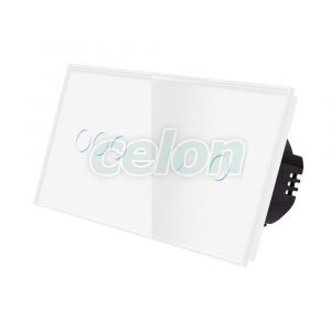 Intrerupator Triplu + Dublu cu Touch din Sticla LUXION, Prize - Intrerupatoare, Luxion, Luxion