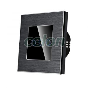 Intrerupator Triplu cu Touch din Sticla si Rama de Aluminiu LUXION, 500W, Prize - Intrerupatoare, Luxion, Luxion